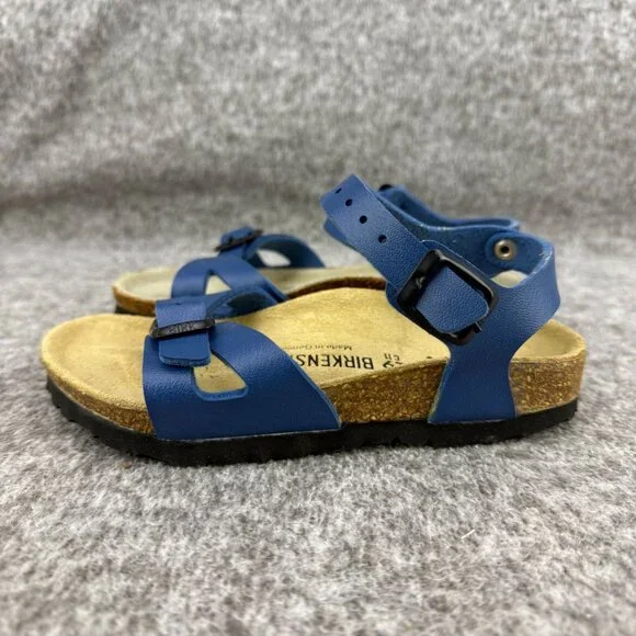 ✅Girls C11/EU29 Birkenstock Kids Rio Blue Birko-Flor Sandals *DISCOLORED SOLE - Picture 7 of 14